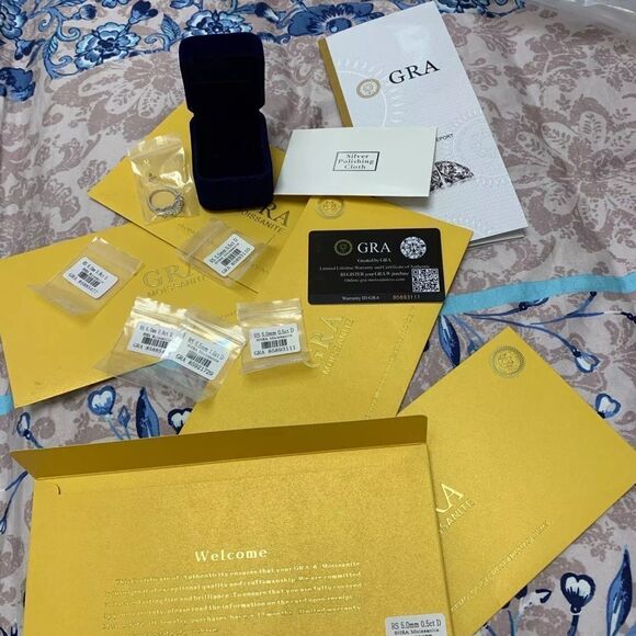 💎OS265💎 18k 3.6ct Diamond Moissanite Ring 925 Sterling Sliver, Gold Plated - Picture 11 of 16